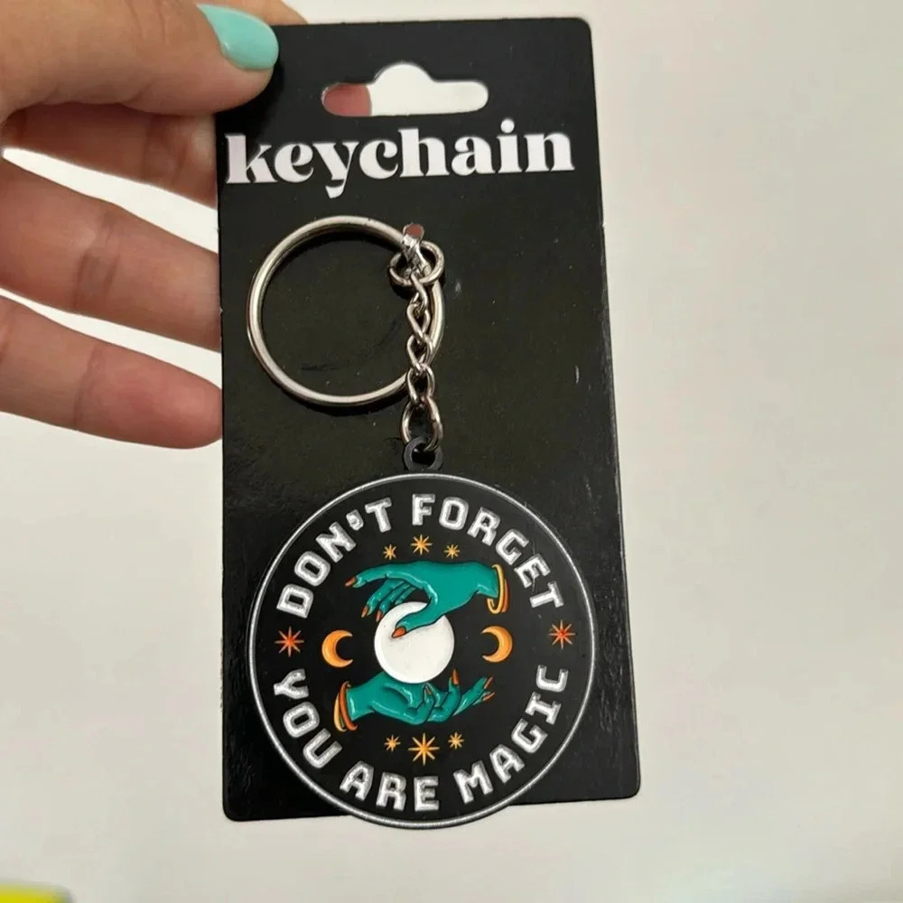 "Don't Forget You Are Magic" Keychain – Mystical Quote Design